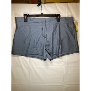 Go Gossip Women's Cover-Up Board Shorts w Drawstring, Gray, XL